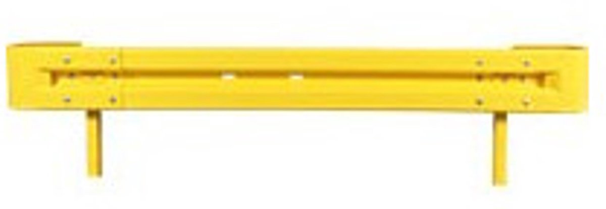 Verbredingsset veiligheidsrail type B geel, voor bodemmontage lengte 2