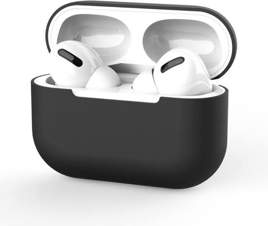 Airpods Pro Hoesje - Airpods Case - Hoesje voor Airpods - Airpods Hoesje Siliconen Case - Airp - Hoesje -Airpods Case Silicone - Airpods Pro Case - Airpods Hoes - Airpods Case Hoesje Zwart- Black- bescherming