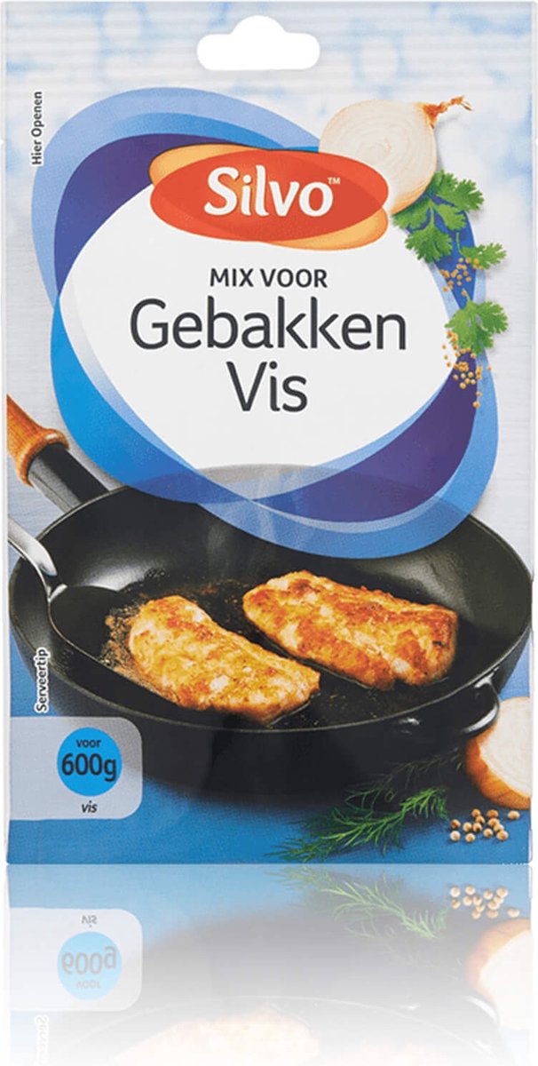 Goedkoopste Silvo® | 10 x Mix gebakken vis 22 gram | voordeelverpakking | viskruiden | 1 zakje voor 600 gram vis
