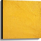 Canvas - Bobbel Textuur op Gele Muur - 60x60 cm Foto op Canvas Schilderij (Wanddecoratie op Canvas)