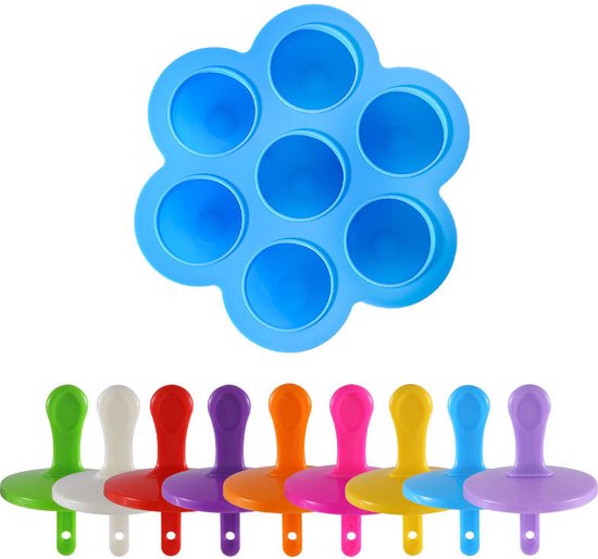Perow ijsvormen Calippo - 6 Stuks - BPA en Chemicaliën Vrij Silicone IJshouder - IJs