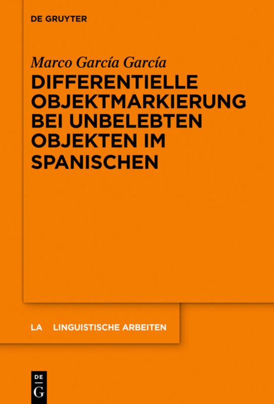 Differentielle Objektmarkierung bei unbelebten Objekten im S ... - cover
