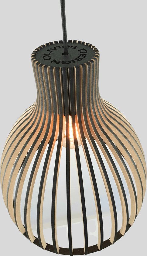 Olivios design hanglampen hanglamp hout joula 36x36cm MDF 6mm en MDF 4mm  uniek ontwerp... | bol