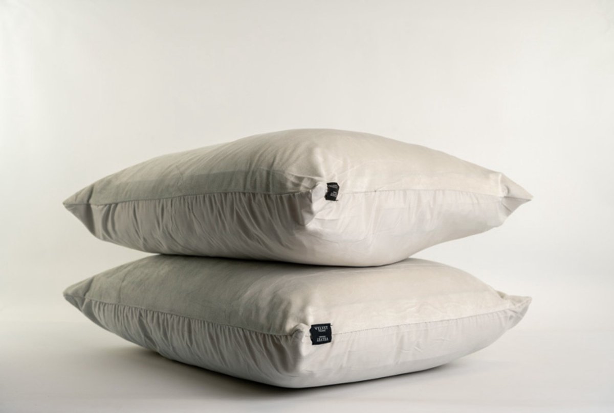 Beau Maison Velvet Kussenslopen (set van 2) Zilver 60 x 70 cm