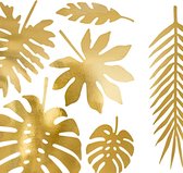 Partydeco - Aloha bladeren goud set 21 stuks