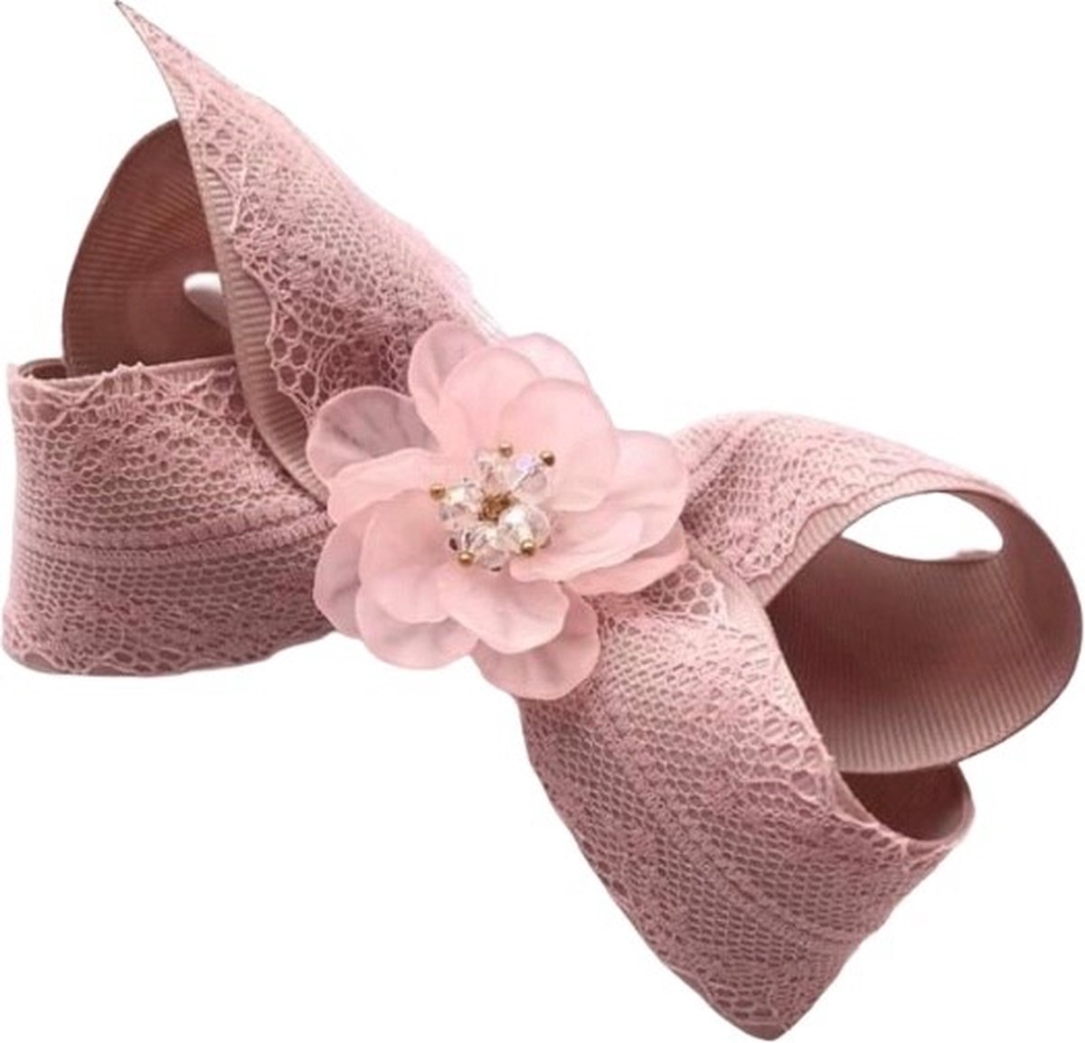 Laia Bowtique - Haaraccessoire - Haarstrik - Oudroze bloem