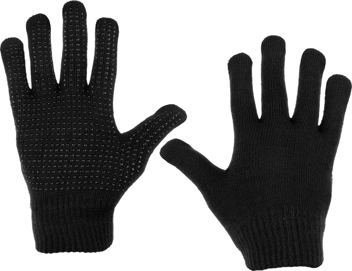 Avento Handschoenen Jamie Volwassenen – Gebreid Antislip /M Zwart