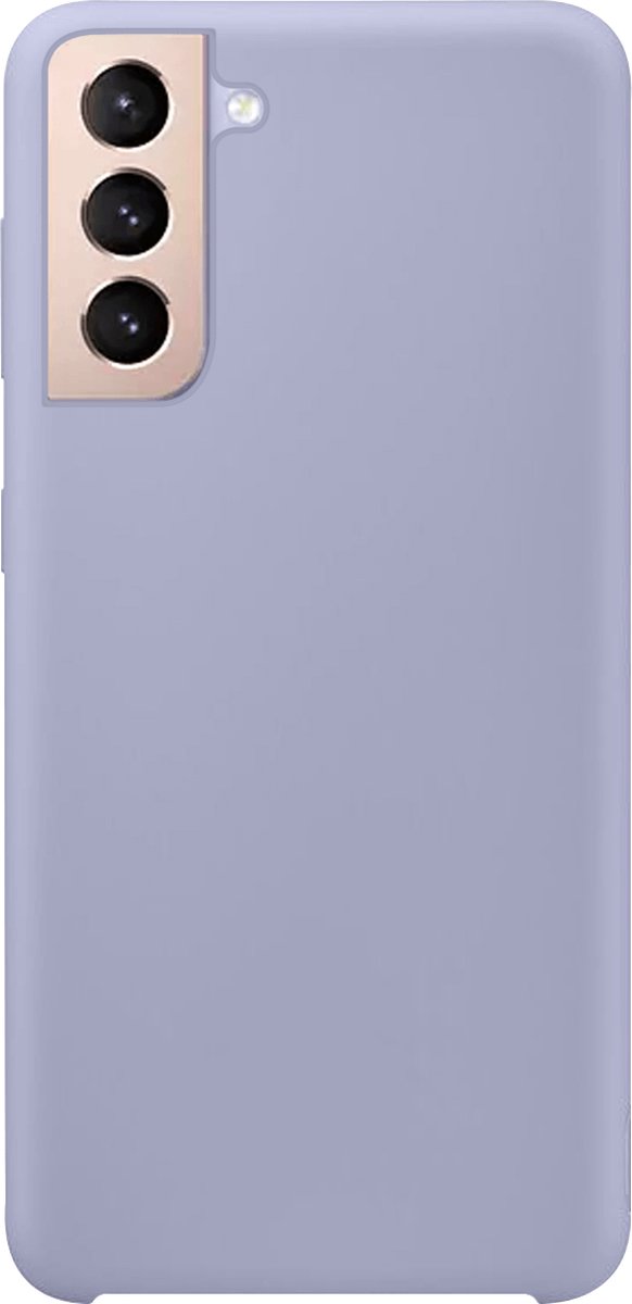 Telefoonglaasje Hoesje - Geschikt voor Samsung Galaxy S21 - Siliconen - Lila - Beschermhoes - Case - Cover