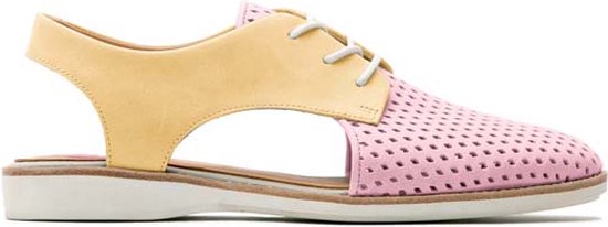 Rollie | Dames | Veterschoen | Slingback Punch Pink/Lemonade | Maat 39