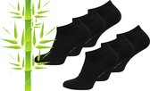 6 paires de chaussettes sneaker Bamboe noir 39-42
