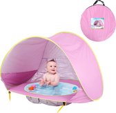 RAMBUX® - Strandtent - Zwembad - Licht Roze - Pop Up Tent - UV en Wind Werend - Zwembad Baby - Windscherm Speeltent