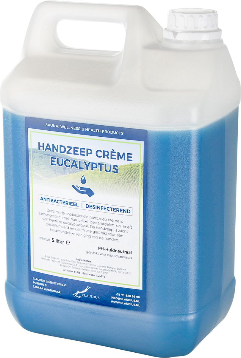 Goedkoopste Handzeep Crème Eucalyptus 5 liter - navulling