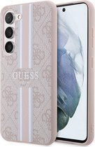 Guess 4G Printed Stripe Back Case geschikt voor Samsung Galaxy S23 (S911) - Roze