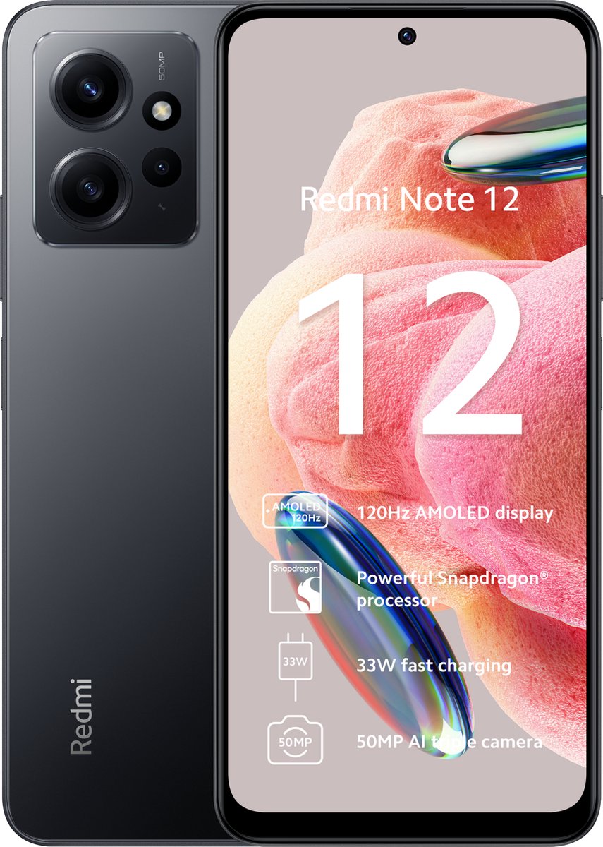 XIAOMI Redmi Note 12 - 128 GB Grijs