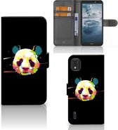 Case Cover pour Nokia C2 2nd Edition Portefeuille Couleur Panda