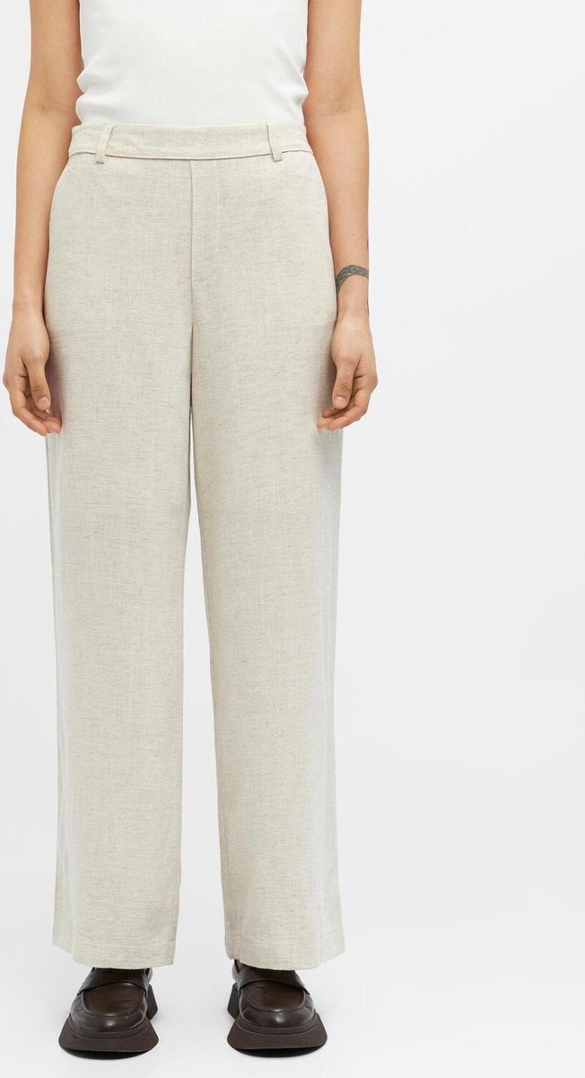 Object - Objsanne Aline Wide Pant - 4961492 Seal Brown