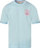 Cold dye tee with chest artwork Sea Blue (171703 - 5609)