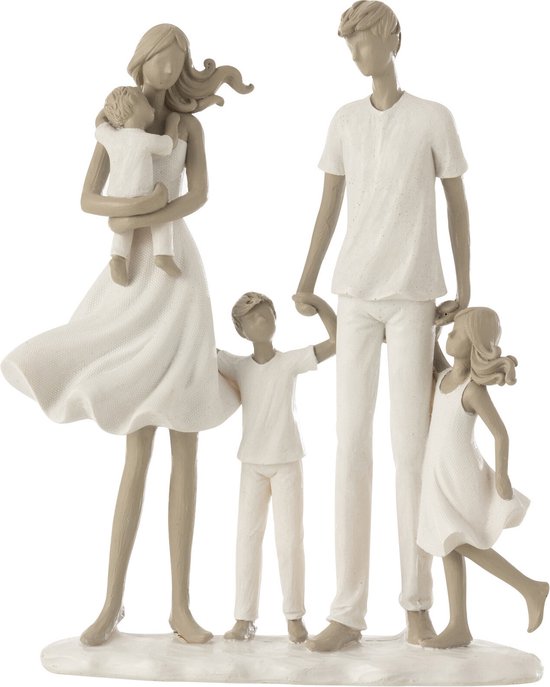 Wichtel Familie aus Poly, grün, 8x7x12,5cm