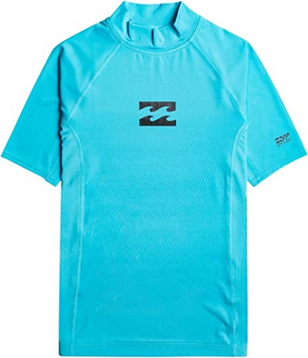 Billabong UV-Rashguard voor jongens met korte mouwen Waves All Day UPF50+ Helderblauw Heideblauw