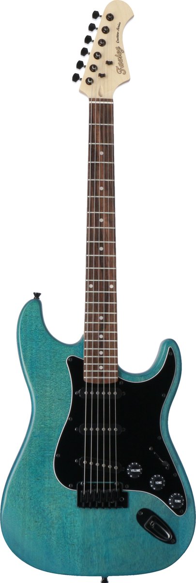 Fazley Outlaw Series Sheriff Basic SSS Blue elektrische gitaar met gigbag