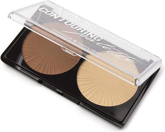 LA Colors - Contour & Highlight - Palette Contouring - CBCP268 - Moyen Medium - 2 Couleurs - 8g