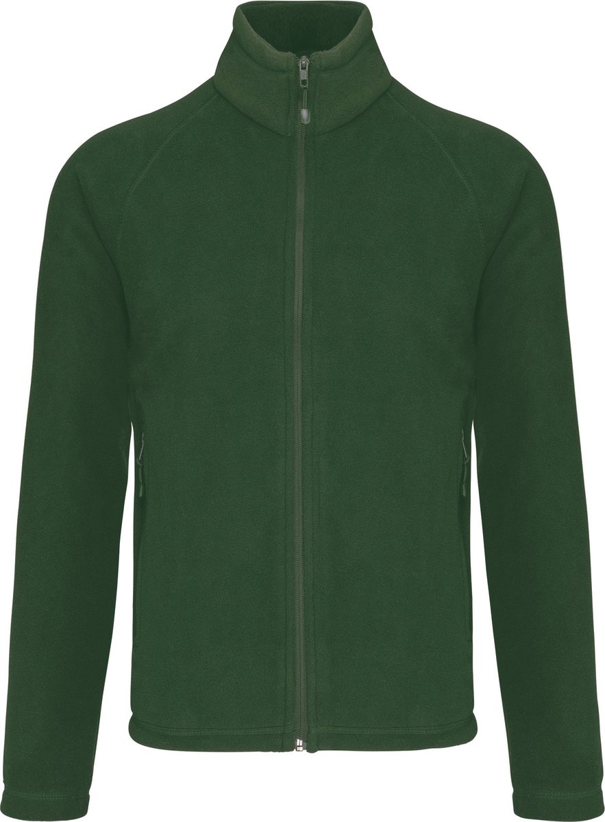 Kariban Microfleece met rits en raglanmouwen heren K917 Forest Groen