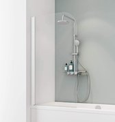 Paroi de bain Schulte 1 élément - 80 x 140cm - profil blanc - verre de sécurité transparent - nano - D1650- F 04 500