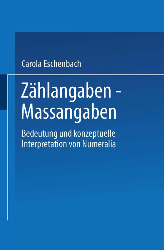 Zählangaben - Maßangaben - cover