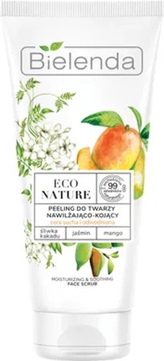 Eco Nature hydraterende en verzachtende gezichtsscrub Plum Kakadu & Jasmijn & Mango 150g