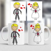 Mokken the bride / the groom- Liefde - koppels - cute - cadeau - love - couple