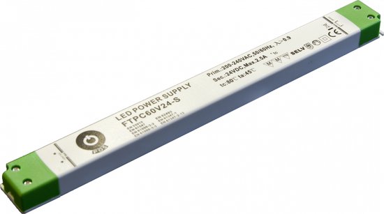 Inbouw adapter / voeding 12V / 5A 60W - Smal - Koof | bol