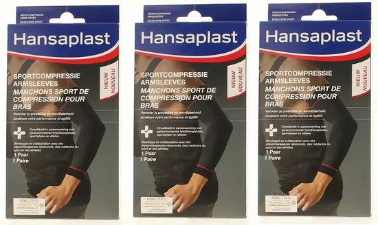 Hansaplast Sportcompressie Armsleeves - 3 stuks - Voordeelverpakking