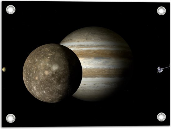 Tuinposter – Verschillende Planeten bij Elkaar - 40x30 cm Foto op Tuinposter (wanddecoratie voor buiten en binnen)