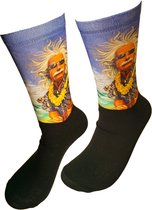 Verjaardags cadeau - Einstein sokken - Print sokken - vrolijke sokken - valentijn cadeau - aparte sokken - grappige sokken - leuke dames en heren sokken - moederdag - vaderdag - Socks waar je Happy van wordt - Maat 40-45