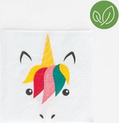 Servetten Unicorn | Miniservetten | Eenhoorn | 12,5x12,5 centimeter | 20 servetten