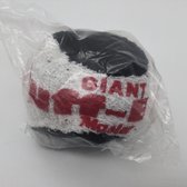 Bowling Bowling Master ' Giant Puff Ball' badstof, zwart wit met rode tekst, 15 cm, om de handen droog te houden.