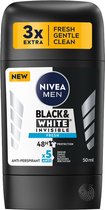 Mannen Black&White Invisible Fresh anti-transpirant stick 50ml