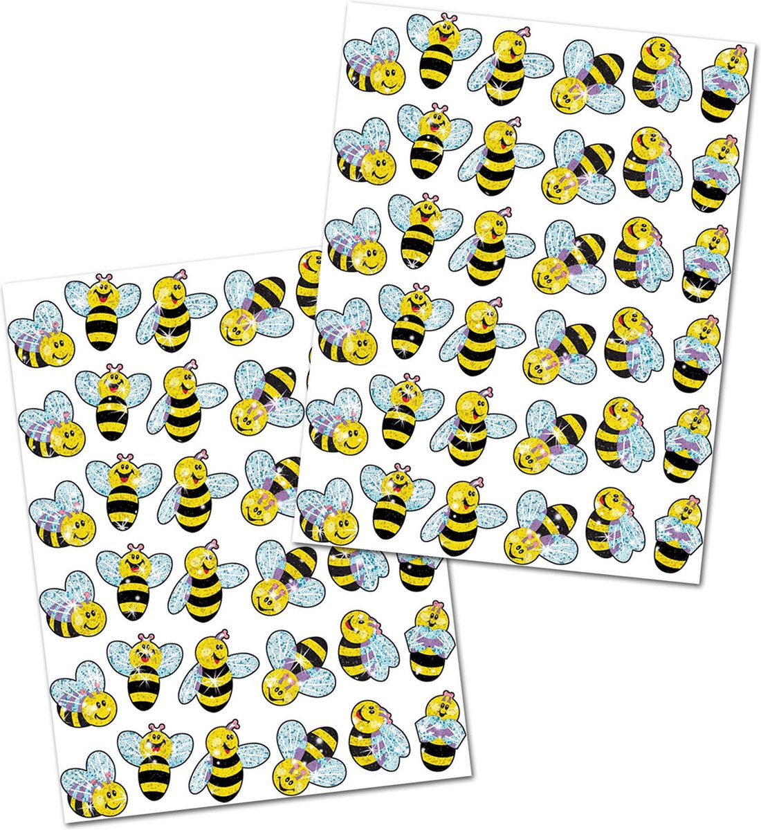 Glitter Bijtjes Stickervellen Bijen Stickers Stickervellen Bezig