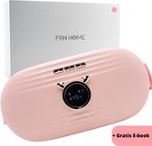 FANHOME Luxe Menstruatie Warmteband met Tril Technologie voor Pijnverlichting - LED Display - 3 Temperatuurstanden - 3 Massagestanden - Menstruatieband - Elektrische Kruik - Menstruatiepijn - Massage Onderrug - Massagekussen - Rugmassage - Roze