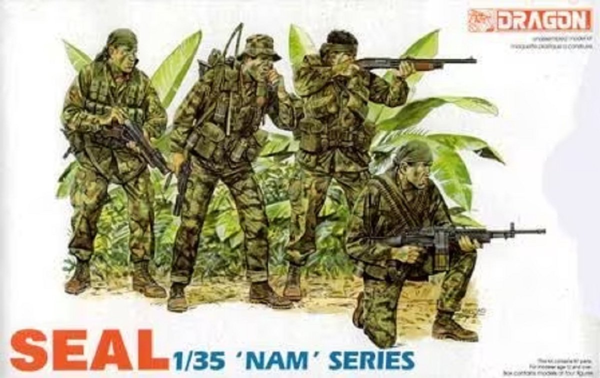 Dragon Modelbouwpakket Militaire voertuigen - 3302 SEAL - Figures - Nam Series Plastic - 1:35 - Modelbouw