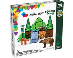 foto van Magna Tiles - Bosdieren (forest) set - Magnetisch Speelgoed 25 stuks