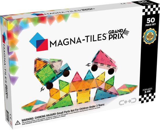 Magna Tiles - 50 stuks Grand Prix Frost Colors - Constructiespeelgoed