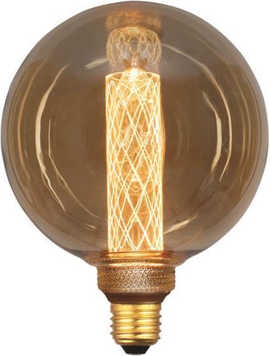 LED Filament Globe lamp | 125mm | Gold | 3,5 Watt | Dimbaar | 2000K - Extra warm