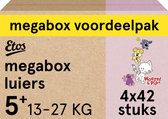 Etos Luiers - Woezel & Pip - Maat 5+ - 13 tot 27kg - Megabox Voordeelpak - 168 stuks