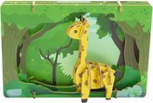 Bouwpakket 3D Theater Giraffe- Gekleurd