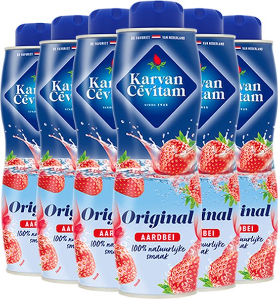 Foto: Siroop karvan cevitam aardbei 6 x 600ml