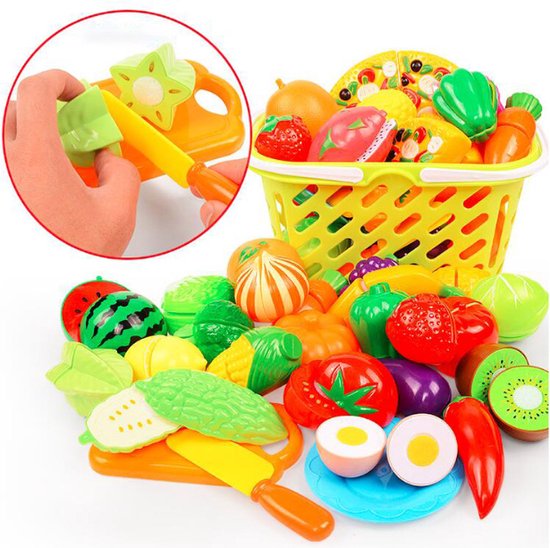 Faire semblant de jouets alimentaires couper des fruits et des légumes  Enfants faire semblant de jouets