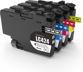 Inktcartridge Multipack Geschikt voor Brother LC424 | Geschikt voor DCP-J1200DW - Inkt - cartridge - patroon - inktpatroon