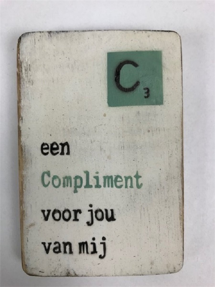 Magneet 6x9 cm Compliment