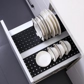 SEPH Pannenrek réglable - Rangement pour 5 casseroles - Support de cuisine debout - Porte-couvercle - 5 couches - Zwart -